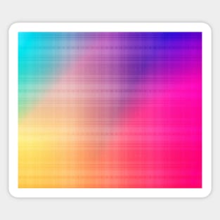 Cute colorful rainbow plaid pattern Sticker